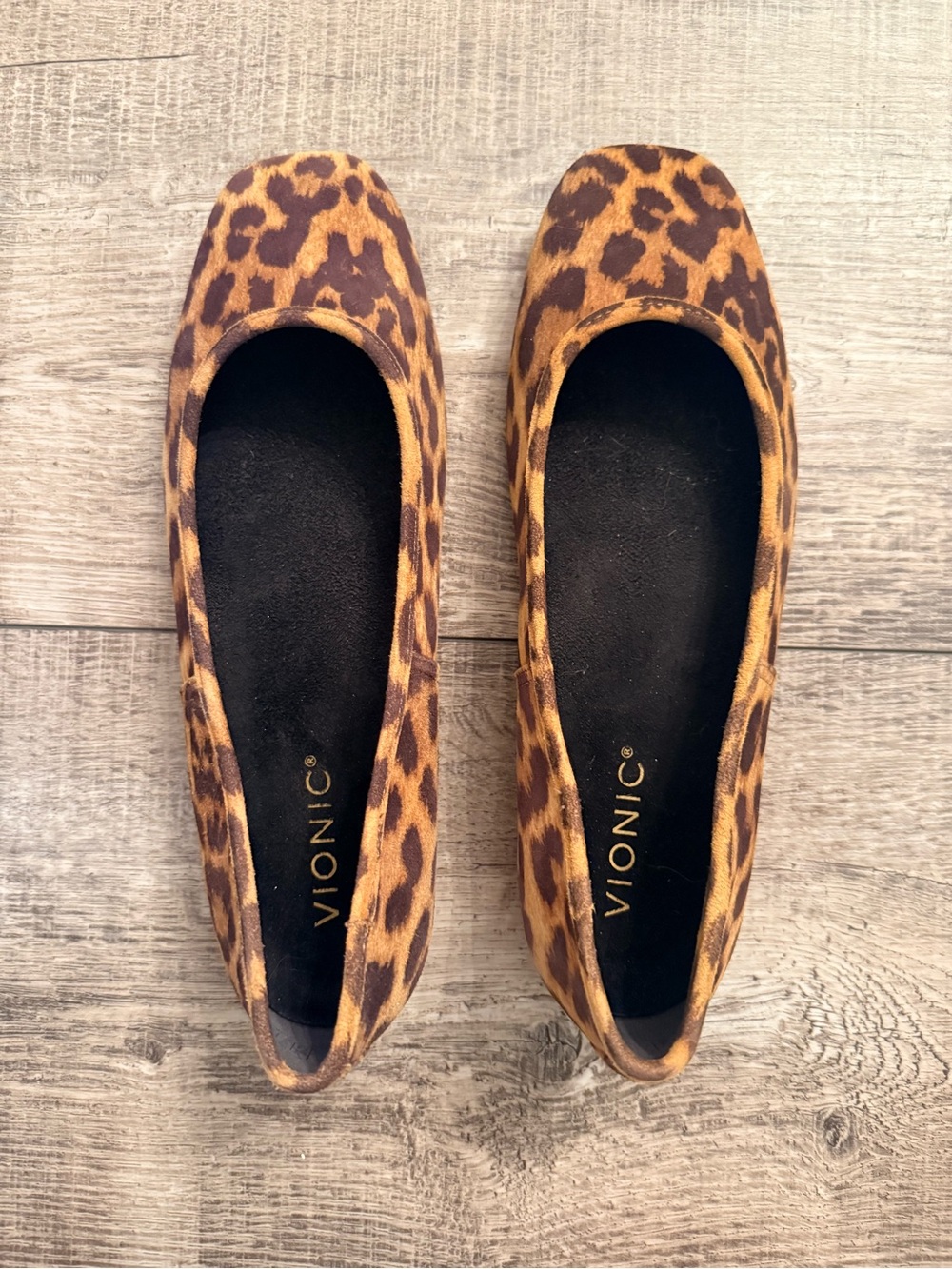 NWOB Vionic Orinda Square Toe Leopard Flats Size 7.5 - Picture 3 of 8